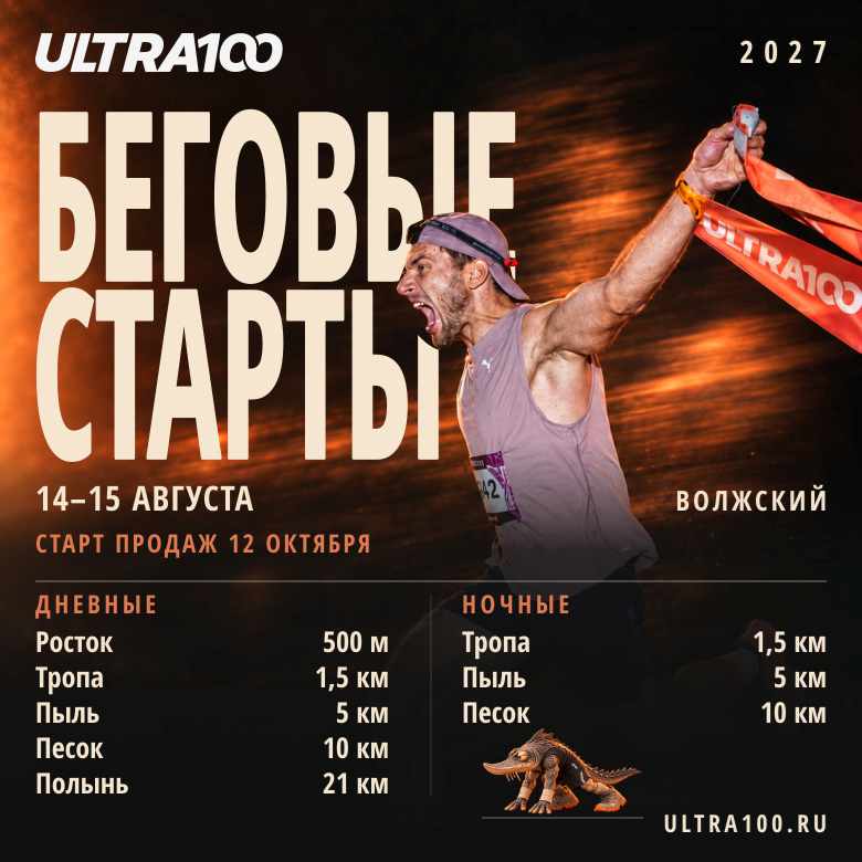 Фестиваль "УЛЬТРА100" - 2027 г. 14 - 15 августа — Волжский, 14 августа 2027